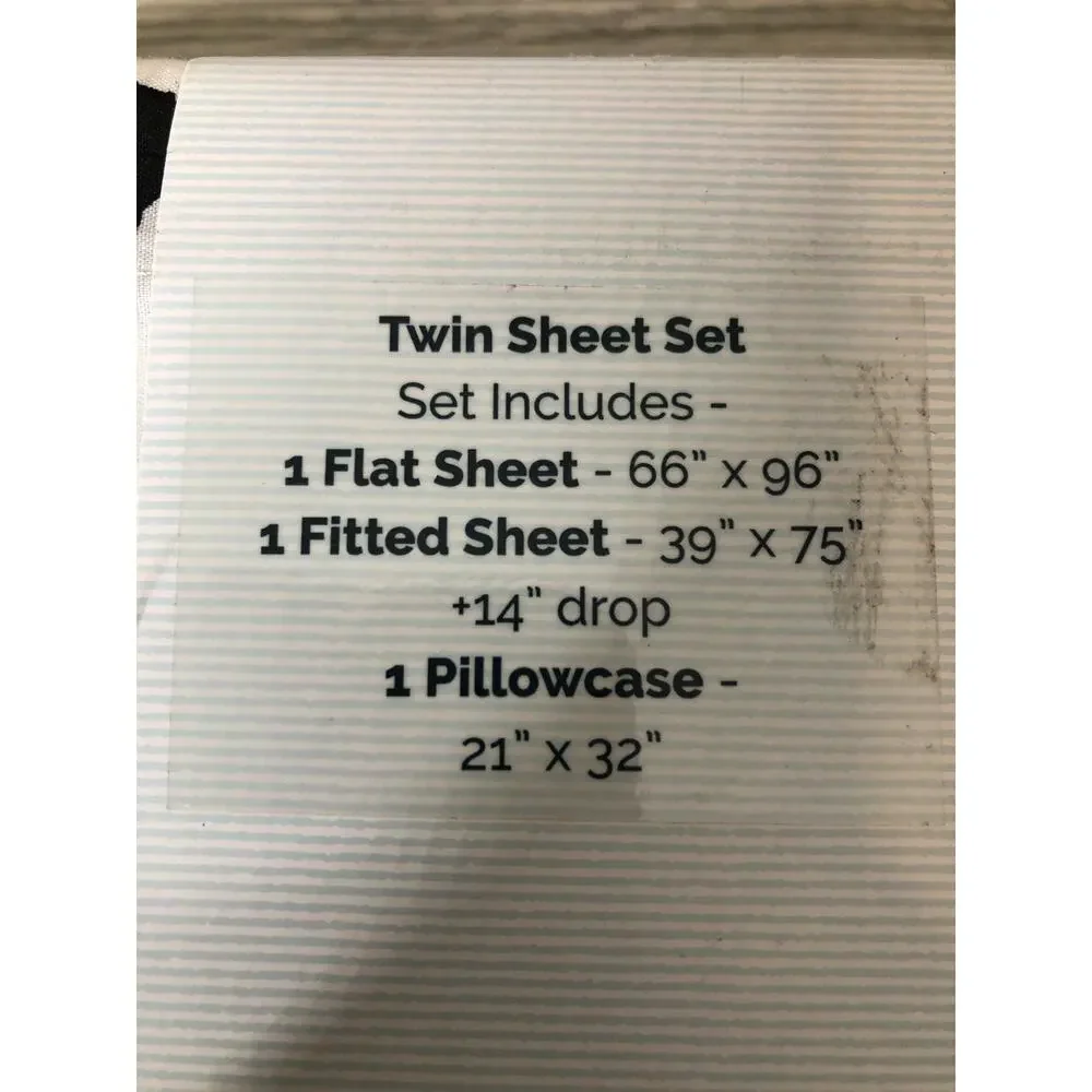 Cath Kidston London twin Black Cats 100% Cotton Percale Sheet Set NEW Halloween